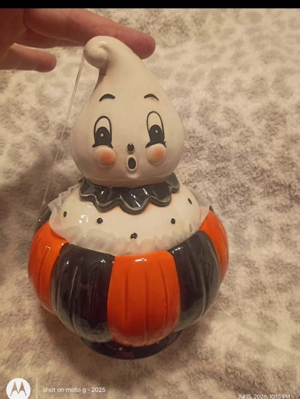 👻 Johanna Parker GhostCarnival Cottage Halloween Ghost Candy Canister Container